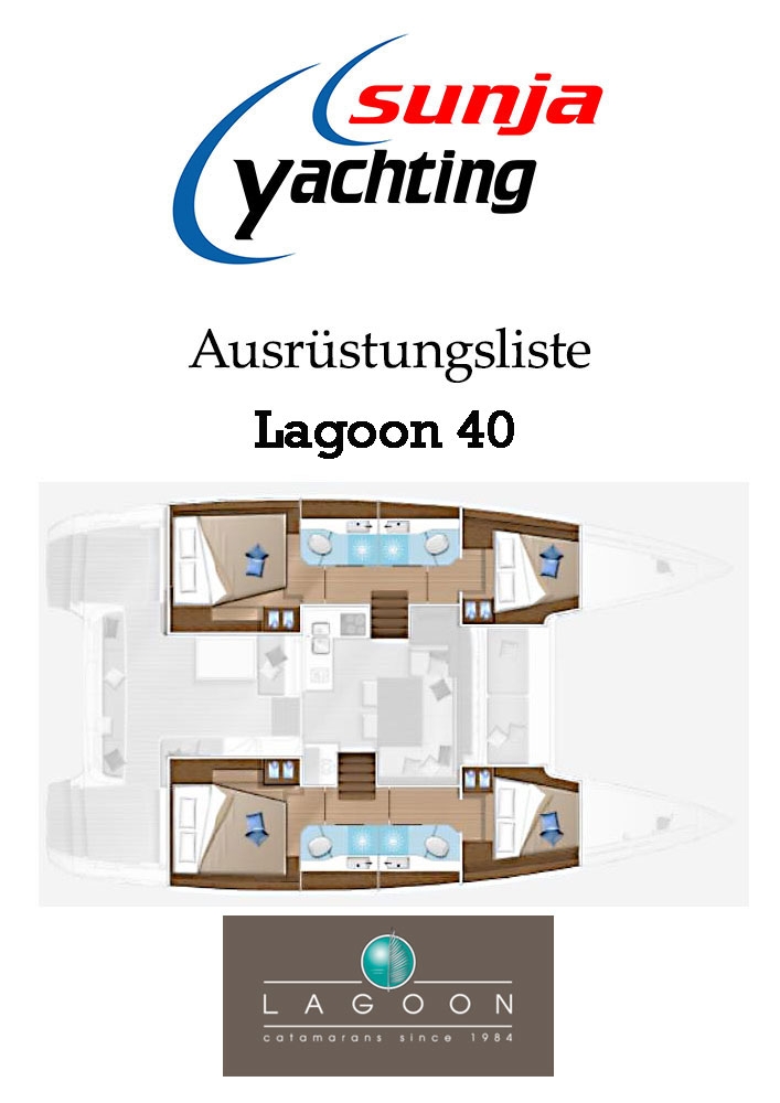 Ausrüstungsliste Lagoon 40