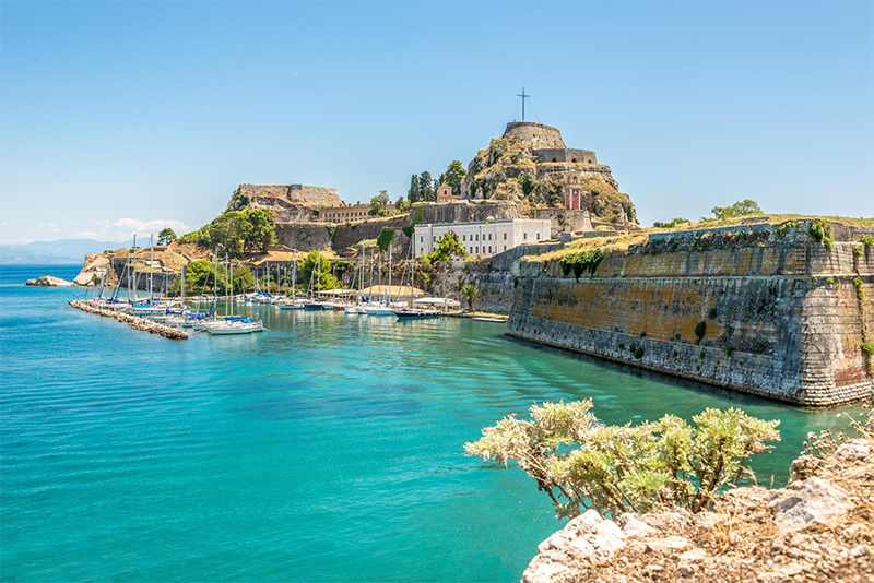 Toller Ausblick auf die Marina Gouvia in Corfu