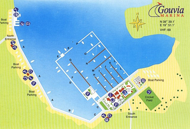 Marina Gouvia Corfu Lageplan